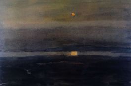 SIR KYFFIN WILLIAMS RA artist proof - sunset, entitled 'Traeth Coch', signed in full, 39 x 55cms (