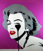 PURE EVIL five colour limited edition (43/100) screen-print - entitled 'Marilyn - Pink Punk',