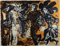 CERI RICHARDS limited edition (54/100) lithograph - 'Costers Dancing', signed in full, dated October