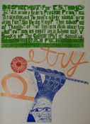PAUL PETER PIECH unmounted limited edition (16/25) linoprint - of poem by Sheenagh Pugh '
