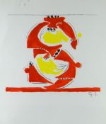 GRAHAM SUTHERLAND four colour offset limited edition (228/5000) lithograph - the letter 'S' for