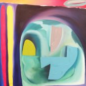 MARTYN JONES oil on canvas - abstract, entitled verso 'Porthmelgan', signed and dated verso 2009,