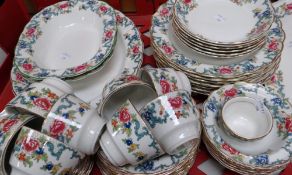 A parcel of Booth's Florandena patterned tea and dinnerware Condition reports provided on request by