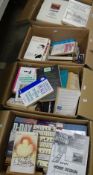 A large parcel (eight boxes) of various hardback and paperback books, some reference and local