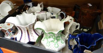 Collection of various lustre and some possibly Welsh interest jugs Condition reports provided on