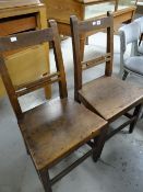 Two antique farmhouse chairs Condition reports provided on request by email for this auction