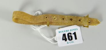 9ct gold belt buckle design bracelet, 14.4grams Condition reports provided on request by email for