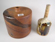 Two stoneware studio pottery vases by Conny Walther, 21cms & 18cms high (Danish) Condition reports
