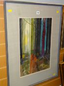 MICHAEL CHASE watercolour - landscape, entitled verso 'Grizedale Brake', 52 x 34cms Condition