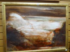 ALAN OSBORNE oil on board - entitled 'Near Neuadd Reservoir', dated 1993 (Attic Gallery), 65 x 89cms