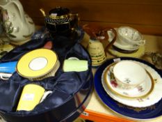 Boxed Royal Worcester coffee cans, Meissen cup and saucer, lustre teapot and stand ETC Condition