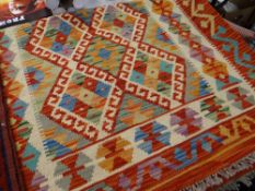 Vegetable dye wool Choli Kilim rug, 162 x 101cms Condition reports provided on request by email