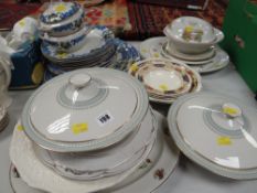 Parcel of various patterned dinnerware including two Royal Doulton Berkshire patterned covered