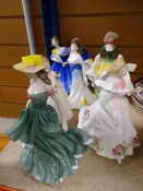 Six Royal Doulton figurines Condition reports provided on request by email for this auction