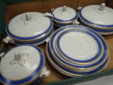 A small parcel of vintage dinnerware retailed by Lawleys of Regent Street Condition reports provided