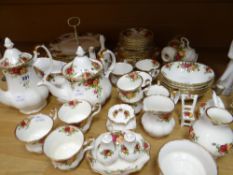 A quantity of Royal Albert 'Old Country Roses' teaware, dinnerware and coffee ware (approx 70