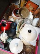 Two crates of kitchen items Condition reports provided on request by email for this auction