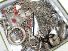 An interesting parcel of ethnic silver jewellery, mainly if not all Bedouin, together with a related
