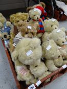A crate of various collectable teddy bears Condition reports provided on request by email for this