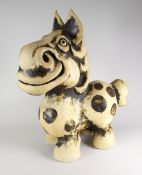 Two John Hughes of Pontypridd Grogg Shop pottery horse Condition reports provided on request by