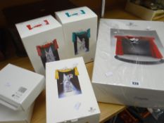 Various Swarovski annual editions 1999-2001 including Pierrot (1999), Columbine (2000), Harlequin (