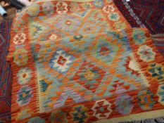 Vegetable dye wool Choli Kilim rug, 125 x 80cms Condition reports provided on request by email for