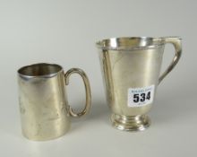 Two silver christening mugs Condition reports provided on request by email for this auction