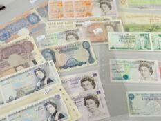 Approx. thirty folders and a filing box of twentieth century British bank notes collected by an