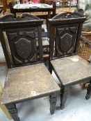 Pair of carved hall chairs Condition reports provided on request by email for this auction otherwise