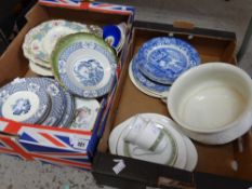 Two crates of mixed china including Spode Italian and Royal Doulton Rondelay ETC Condition reports
