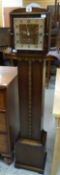 A polished grandmother clock with square dial Condition reports provided on request by email for