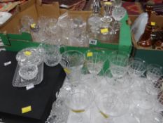 Parcel of glassware including decanters, drinking glasses, vintage soda syphon ETC Condition reports