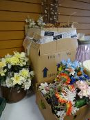 Collection of various decorative artificial flowers Condition reports provided on request by email