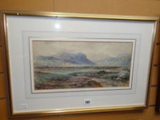 RALPH MORLEY watercolour - entitled 'Dartmoor', signed, framed and glazed, 21 x 39cms Condition
