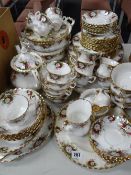 Large parcel of Royal Albert 'Celebration' pattern tea and dinnerware Condition reports provided