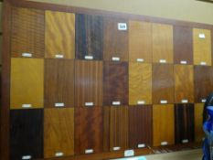 F R Shadbott & Sons Ltd cabinet maker's wood veneer specimen board, 51 x 80cms Condition reports