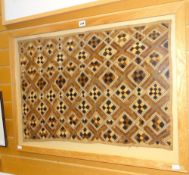 Ngongo African tribal weaved grass skirt (framed), 51 x 75cms Condition reports provided on