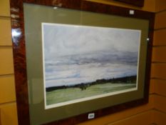 JAMES MORRISON limited edition (38/100) print - panoramic view over golf course, signed fully in