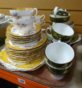 A parcel of Paragon teaware in two patterns Condition reports provided on request by email for