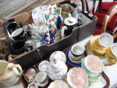 Parcel of mixed china including Royal Albert 'Night & Day' part coffee set, Portmeirion 'Zodiac'