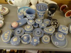 Good collection of Wedgwood Jasperware in various colours