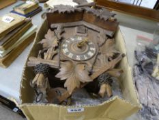Vintage style Black Forest cuckoo clock with pendulum and weights
