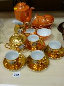 Parcel of lustre teaware