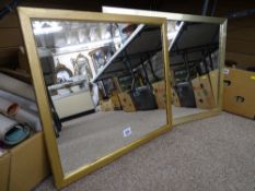 Two gilt framed wall mirrors