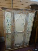 Vintage pine painted wardrobe in the Italian style