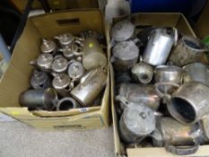 Two boxes of hotel EP ware