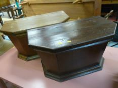 Two interesting Continental lidded wooden boxes