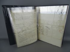 Album of mainly handwritten letters and correspondence, early to late 19th Century, with