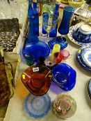 Collection of colourful glassware