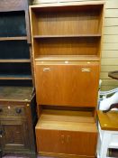 G-Plan drink's cabinet with upper shelves and base cupboard doors